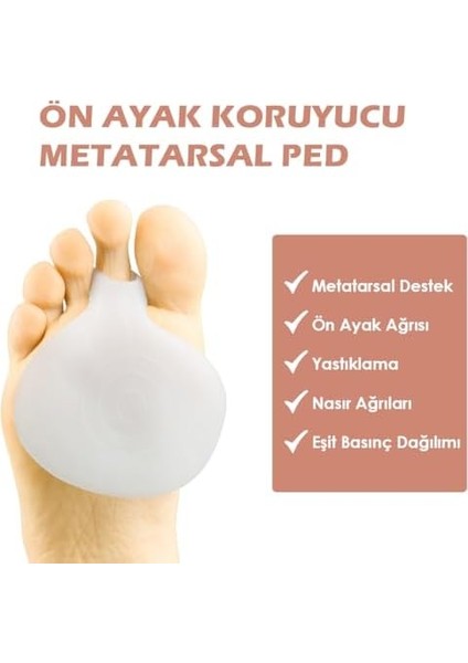 MG05 - Silikon Metatars Desteği | Yumuşak, Darbe Emici, Ayak Ön Bölgesi Için Koruyucu Ped (1 Çift) modelleri