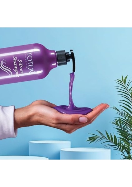 Totex Silver Saç Şampuanı | Sarışınlar Için Saç Rengi Açıcı - Aydınlatıcı | Unisex & Tüm Saç Türleri 500ML