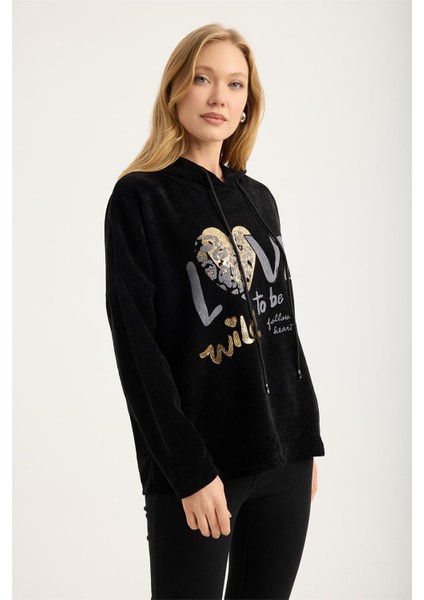 Kadife Yaldızlı Sweat modelleri