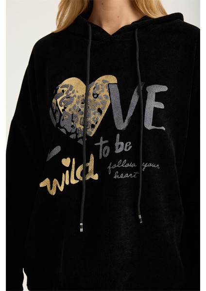 Kadife Yaldızlı Sweat fırsatları