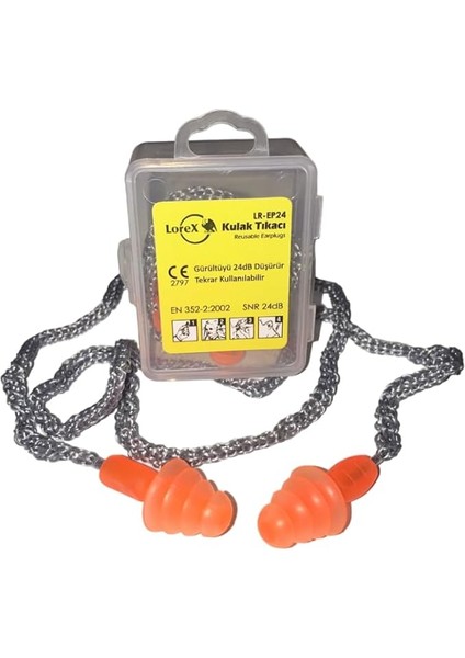 LR-EP24 Kordonlu Gürültü Önleyici Kulak Tıkacı