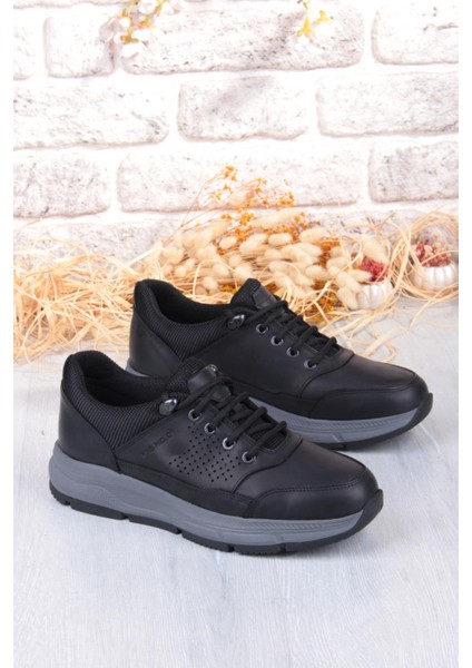 I1287 Kruvasan Hafif Rahat Yürüyüş Ayakkabısı Hakiki Deri Erkek Ayakkabı