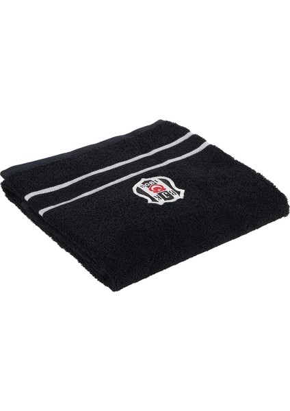Lisanslı DÜZ%100 Pamuk Yüz Havlusu, Siyah, 50X90 cm