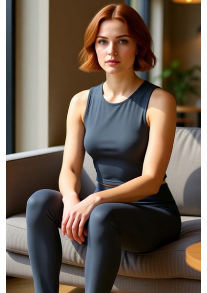 Kadınlar Için Çok Yönlü Içi Pedli Örme Spor Üst Kaliteli Şık Rahat Modern Zarif Günlük