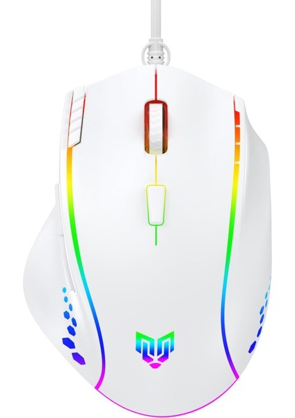 Gaming Gamer Oyuncu Mouse 12800DPI Beyaz
