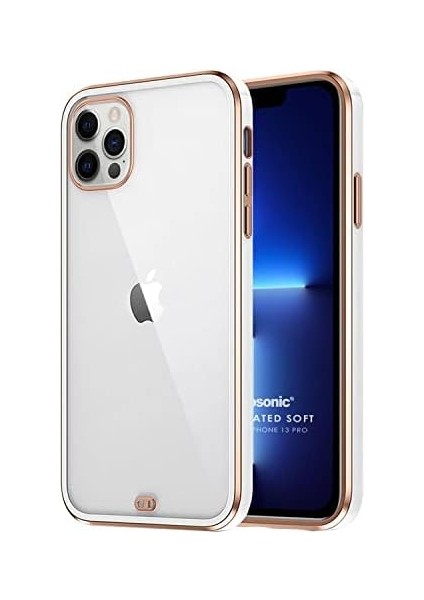 13 Pro Için Kılıf Laser Plated Soft Beyaz [ 13 Pro ile Uyumlu Kılıf - Beyaz] modelleri