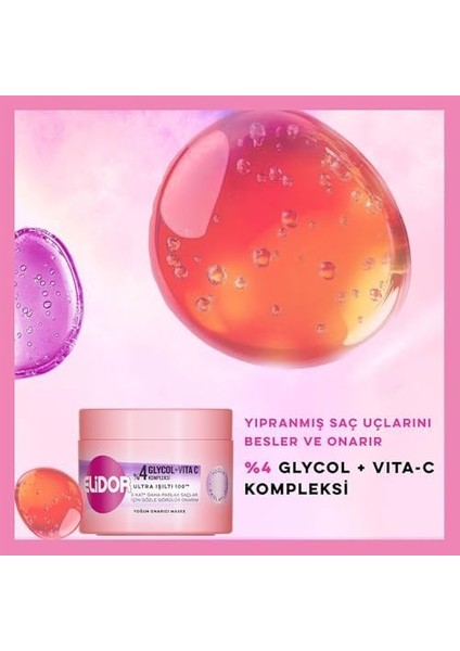 Elidor Ultra Işıltı 100 Yoğun Onarıcı Maske 220 ml