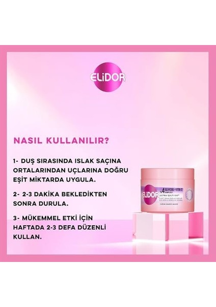 Elidor Ultra Işıltı 100 Yoğun Onarıcı Maske 220 ml modelleri