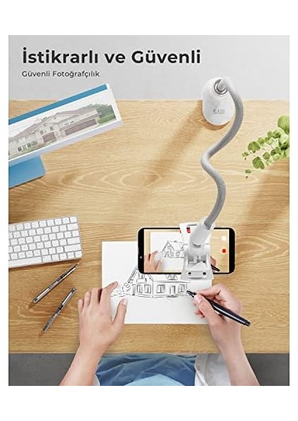 Bix Ivy-95 Akrobat Esnek Telefon Tutucu, Esnek Deri Sarmalı Kol Cep Telefonu Montaj Standı, 360° Ayarlanabilir Kelepçe Klipsli, Tüm 4-7”, ve Tüm Cep Telefonlarıyla Uyumlu Gri fiyatları