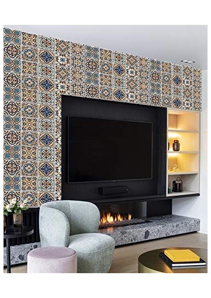 Kendinden Yapışkanlı Fas Desenli Pvc, Yapışkanlı Kaplama, Çıkartması, Zemin Duvar 10X10 cm (20 Adet/0,20 M2) fiyatları