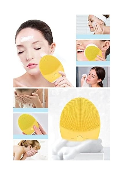 Şarjlı Su Geçirmez Sarı Ergonomik Tasarım Rimy Yüz Temizleme Cihazı fiyatları