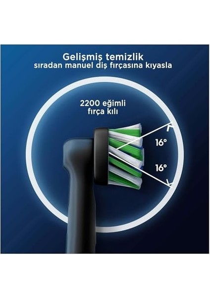 Oral-B Cross Action X-Filament Siyah Şarjlı Diş Fırçası Yedek Başlığı 4 Adet fiyatları