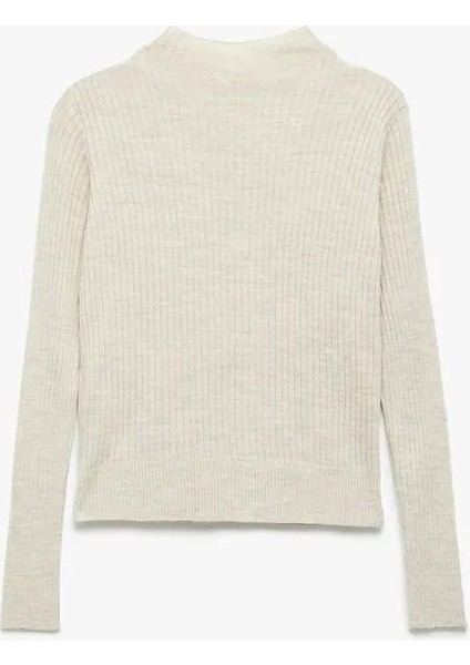 Regular Fit Hafif Dik Yaka Kadın Triko Kazak 6WAK90031HT fiyatları