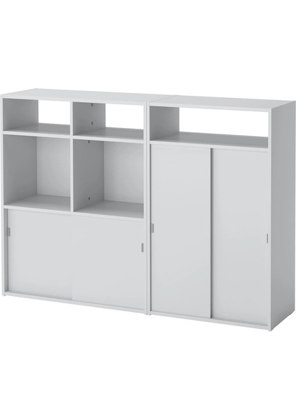 Spıksmed Sürgü Kapaklı Dolap Açık Gri 137 x 32 x 96 cm