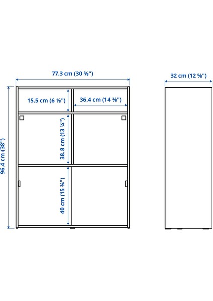 Spıksmed Sürgü Kapaklı Dolap Açık Gri 137 x 32 x 96 cm modelleri