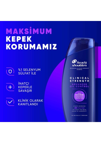 Head & Shoulders Clinical Strength Advanced Oil Control Yağ Dengeleyici Şampuan 400 ml modelleri