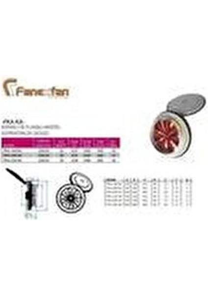 Kapaklı Aspiratör PKA-200 Ka Kolay Montaj Özelliği ile 200 mm Boyutunda fiyatları