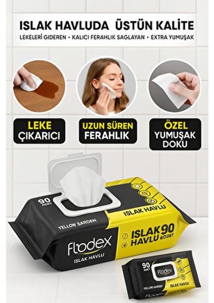 Islak Havlu Dream Garden 90 Yaprak Günlük Kullanım İçin Ferahlatıcı Temizlik fiyatları