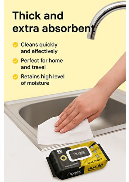 Islak Havlu Dream Garden 90 Yaprak Günlük Kullanım İçin Ferahlatıcı Temizlik fırsatları