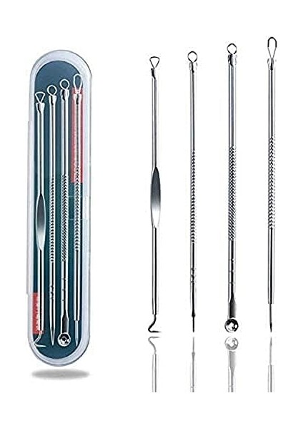 Shzdmh 4 Adet Siyah Nokta Kaldırma Aracı Kiti. Dört Parçalı Saklama Kutusu ile Burun Yüz Bakımı Gümüş fiyatları