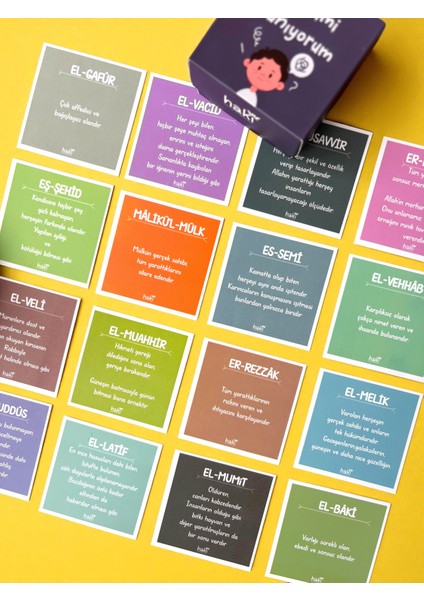 Ramazan- Rabbimi Tanıyorum -Resimli Esmaül Hüsna Kartları modelleri