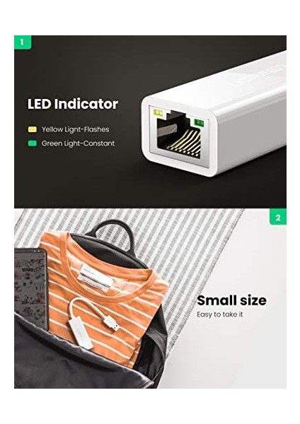 USB 3.0 To Gigabit Ethernet Dönüştürücü Adaptör Beyaz fiyatları