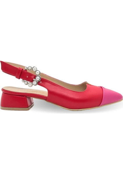 Carmira Inci Tokalı Kısa Topuklu Kadın Ayakkabı Büyük Numara