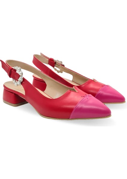 Carmira Inci Tokalı Kısa Topuklu Kadın Ayakkabı Büyük Numara