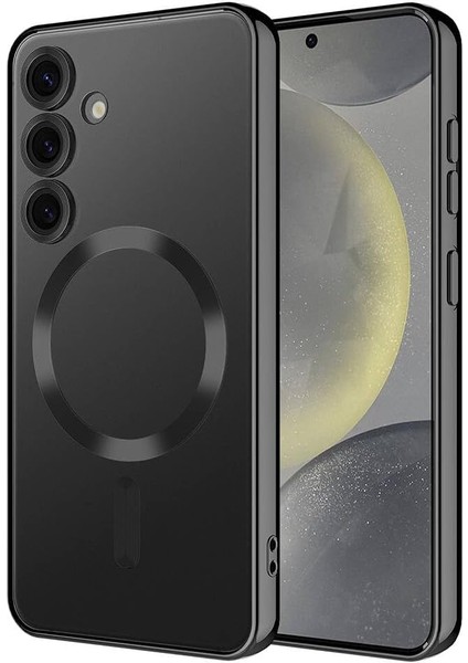 Samsung Galaxy S24 Plus ile Uyumlu Kılıf Siyah Lime Kablosuz Şarj Özellikli (Samsung Galaxy S24 Plus ile Uyumlu, Siyah)