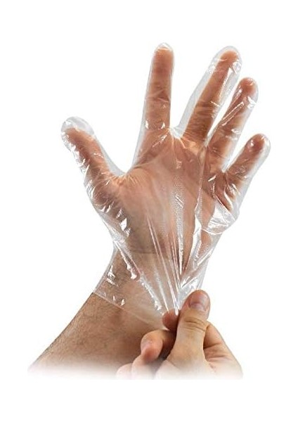 Eldiven Hışır Poşet Eldiven Tek Kullanımlık 5 x 100 Adet