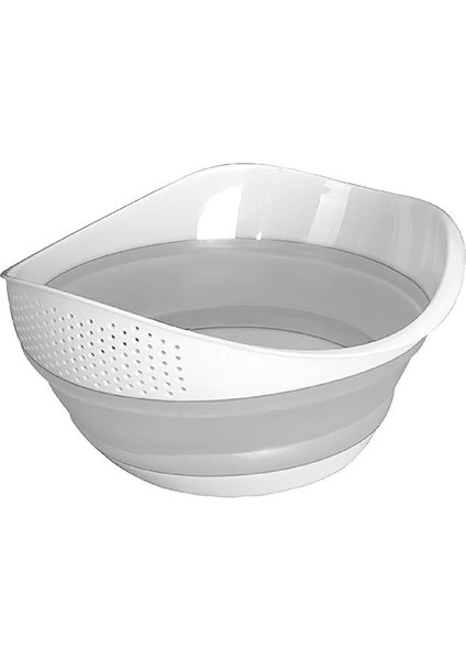 726 Çok Amaçlı Katlanabilir Yıkama Süzgeci - Akordiyon Pirinç Meyve Sebze Leğeni 3 Litre modelleri