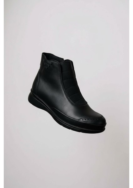 Velikundura Hakiki Deri Siyah Kauçuk Taban Kadın Bot modelleri