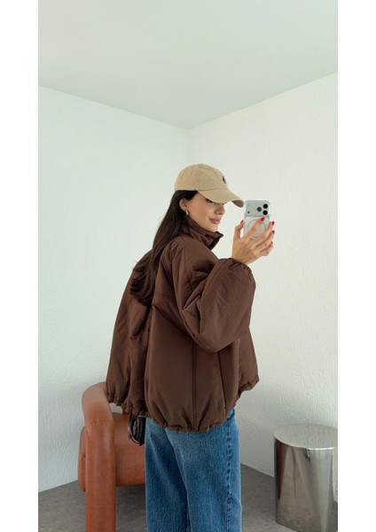 Kahverengi Oversize Şişme Mont fiyatları