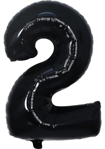 Balon Siyah 2 Rakamı 34 Inç 80 cm