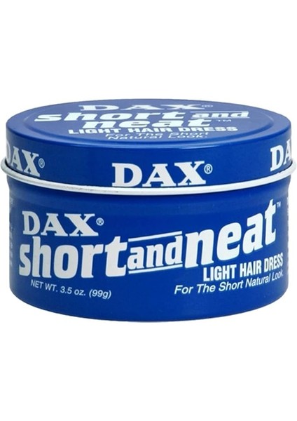 Short And Neat - Düz Saçlar Için Hafif Tutucu Şekillendirici Wax 99 G