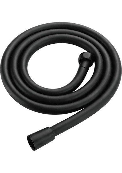 Siyah Pvc Duş Hortumu, 150 Cm, Paslanmaz Çelik