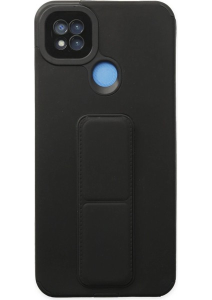 Xiaomi Redmi 9c Kılıf Mega Standlı Silikon - SIYAH-(5796) - N888J635-M95888