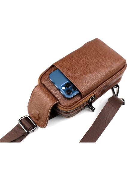 Erkek Taba Renk Omuz Çantası Göğüs Çantası Body Bag Çanta modelleri