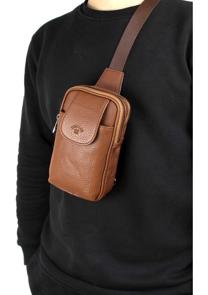 Erkek Taba Renk Omuz Çantası Göğüs Çantası Body Bag Çanta indirimleri