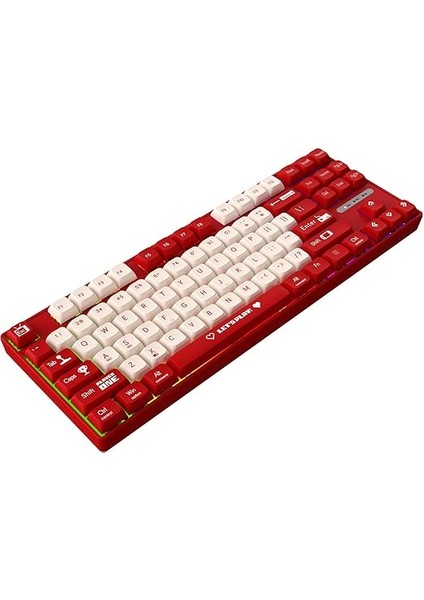 Ajazz AK870 Mc Kablolu Mekanik Oyun Klavyesi Kırmızı Klavye Brown Switch indirimleri