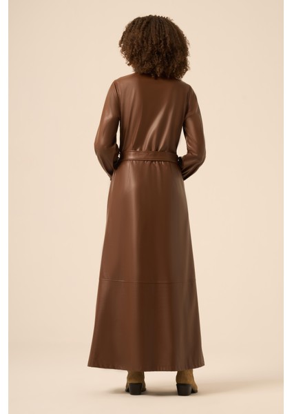 Bayan Deri Elbise Acı Kahve 31225 indirimleri