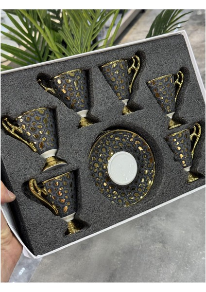 Taliana Gold Gri 6 Lı Porselen Fincan Takımı modelleri