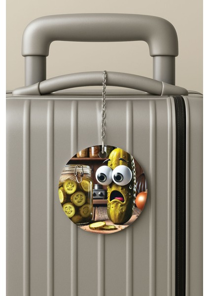 Pleksi Zincirli Bavul Etiketi Seyahat Tatil Için Tasarım Valiz Etiketi Hıyarın Ölümü