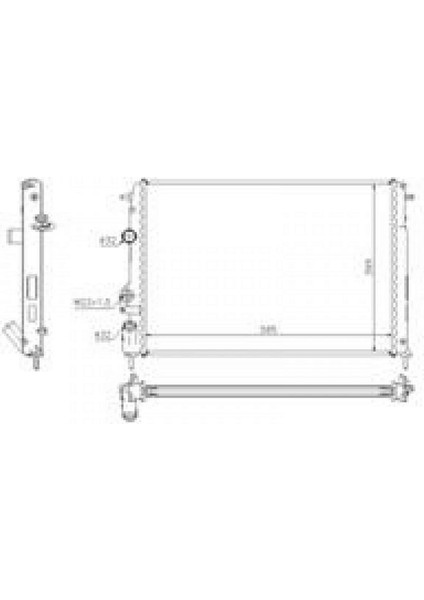 Mtxdpn Radyatör Mgn I-Scenic 1.4-1.6-1.8-2.0 16V Ac Mek Logan 1.5 Dci 586X415X23