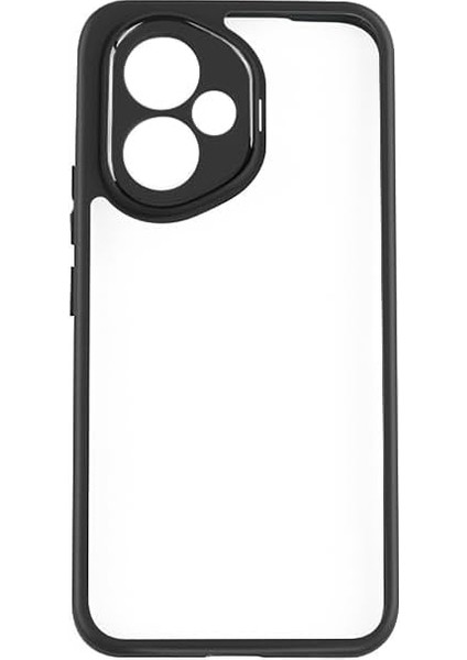 Honor 400 ile Uyumlu Kamera Korumalı Şeffaf Pürüzsüz Arka Yüzey Z-New Roll Kapak Parmak Izi Yapmayan Honor 400 Için Kılıf Siyah