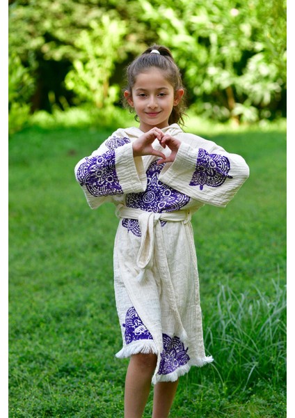 Mandala Drift Çocuk Kimono modelleri