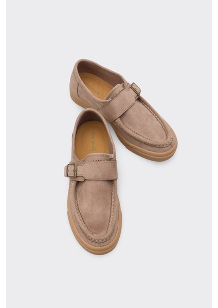 Alive Vizon Süet Kadın Loafer modelleri