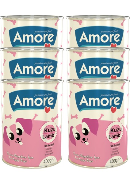 Kuzulu Parça Etli Yavru Köpek Konservesi 6lı