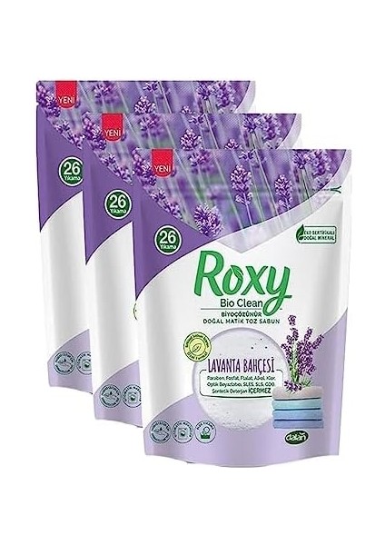 Dalan Roxy Matik Toz Sabun Lavanta 800 gr x 3 Adet