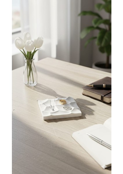 Geometrik Takı Düzenleyici Dekoratif Takı Tabağı Takı Çekim Standı Yüzük Standı